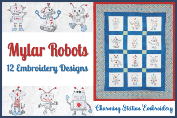 Mylar Robots: A Sparkling Embroidery Review