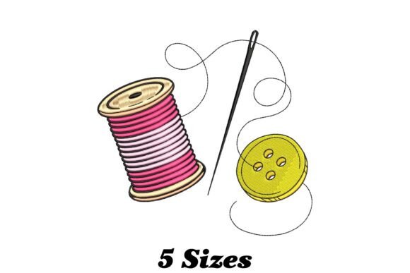 Review: Needle Sewing and Spool with Threads Design